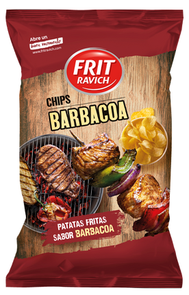 CHIPS FRIT RAVICH BARBECUE 125g (Carton de 12)