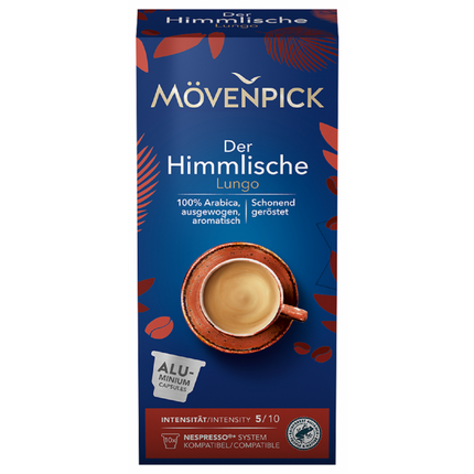 BOITE  DE  10 CAPSULES MOVENPICK CELESTE LUNGO (Carton de 8)