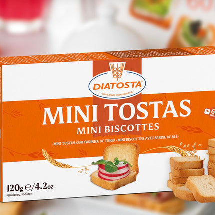 DIATOSTA Mini Tostas Complètes 22% 120G (carton de 18)