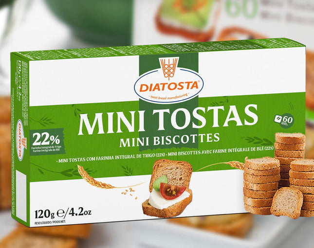 DIATOSTA Mini Tostas Biscottes Classiques 120G (carton de 18)