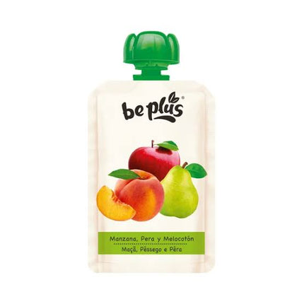 POUCH POMME POIRE PECHE BEPLUS 130g (Carton de 14)