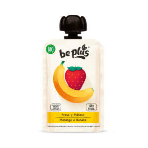 POUCH FRAISE BANANE BEPLUS 130g (Carton de 14)