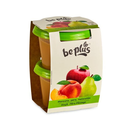 COMPOTE AUX 4 FRUITS BEPLUS 130 GR X 2 (Carton de 8)