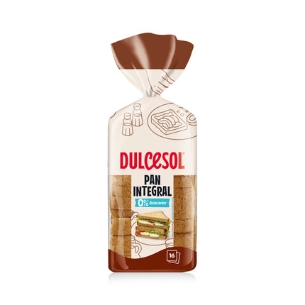 PAIN DE MIE COMPLET 0% SUCRE 460 GR DULCESOL (Carton de 10)