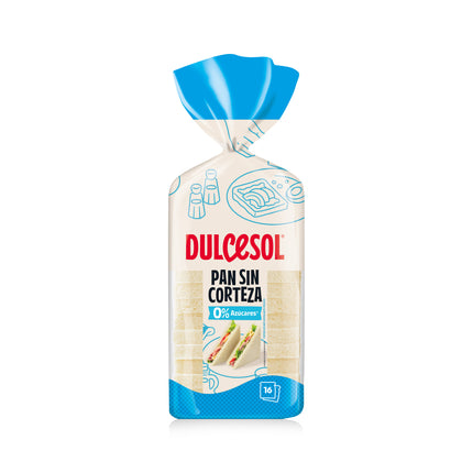 PAIN DE MIE SANS CROUTE 0% SUCRE AJOUTE DULCESOL (Carton de 10)