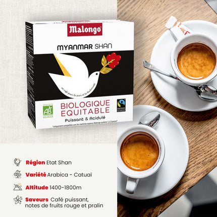 BOITE DE 16 DOSES CAFES BIRMANIE MALONGO