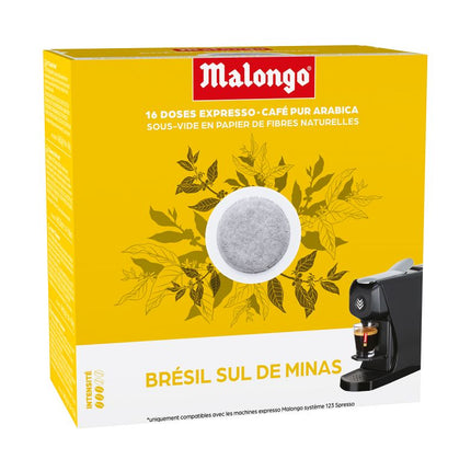 BOITE DE 16 DOSES CAFES BRESIL MALONGO